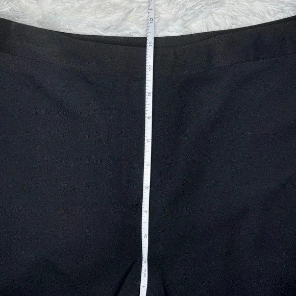 ST JOHN SPORT Black Wide Leg Dress Pants Women Size 16 Button Detail on Waist. - Picture 8 of 10